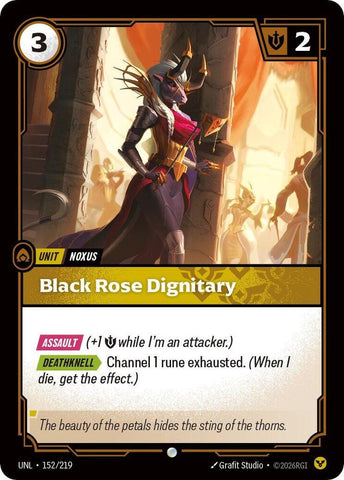 Black Rose Dignitary (152/219) [Unleashed] - The Mythic Store | 24h Order Processing