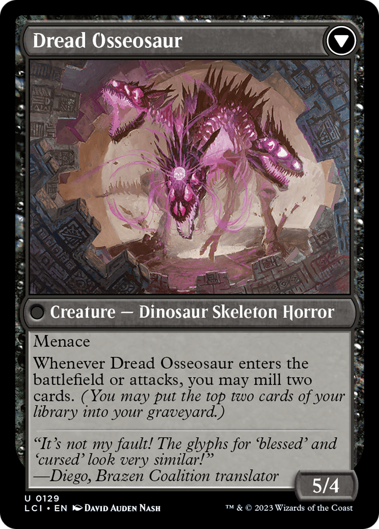 Visage of Dread // Dread Osseosaur [The Lost Caverns of Ixalan] - The Mythic Store | 24h Order Processing