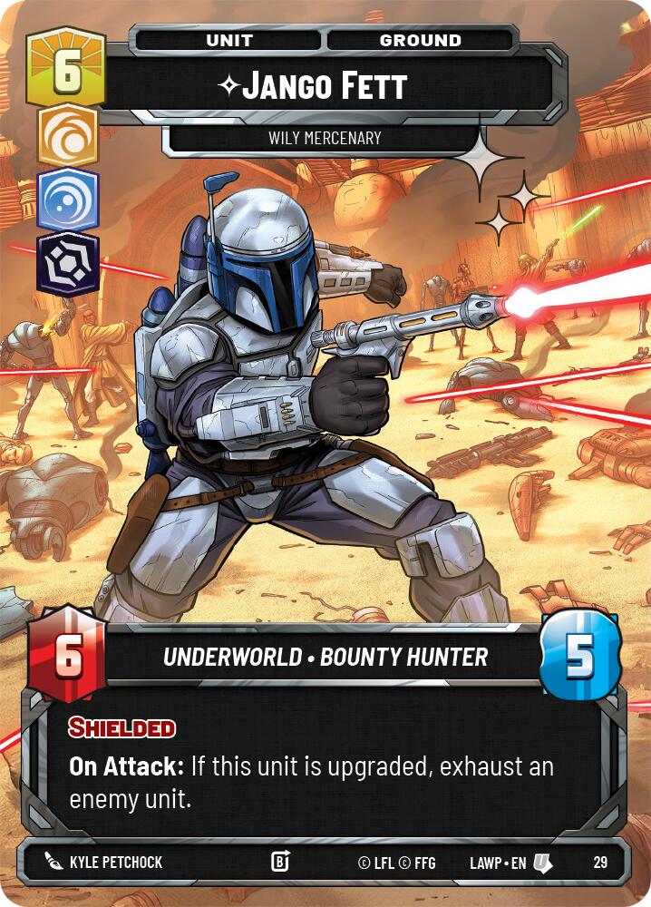 Jango Fett - Wily Mercenary (29) (Foil) (29) [A Lawless Time: Weekly Play] - The Mythic Store | 24h Order Processing
