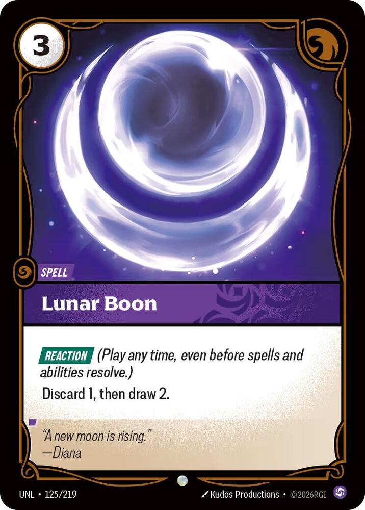 Lunar Boon (125/219) [Unleashed] - The Mythic Store | 24h Order Processing