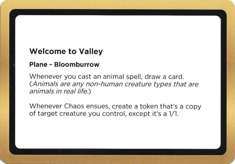 Welcome to Valley (Black Lotus Unknown Planechase) [Oversize Cards] - The Mythic Store | 24h Order Processing