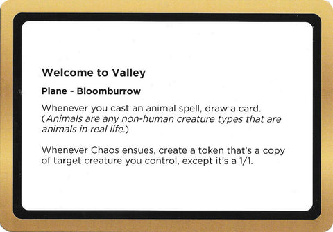 Welcome to Valley (Black Lotus Unknown Planechase) [Oversize Cards] - The Mythic Store | 24h Order Processing