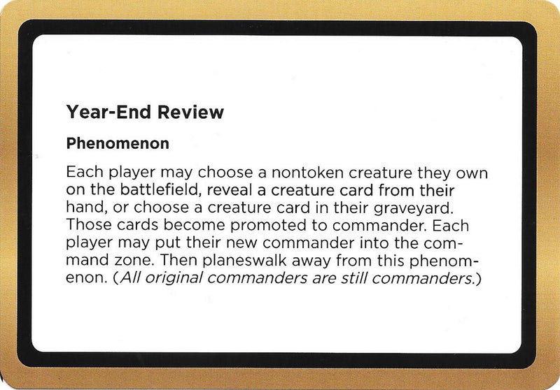 Year-End Review (Black Lotus Unknown Planechase) [Oversize Cards] - The Mythic Store | 24h Order Processing