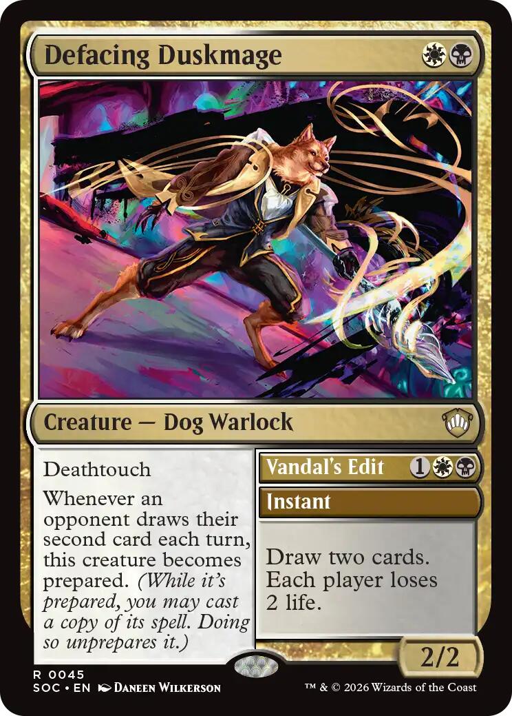 Defacing Duskmage [Secrets of Strixhaven Commander] - The Mythic Store | 24h Order Processing
