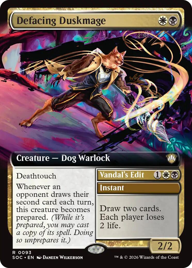 Defacing Duskmage (Extended Art) [Secrets of Strixhaven Commander] - The Mythic Store | 24h Order Processing