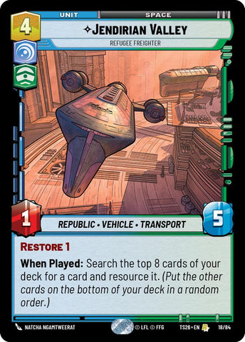 Jendirian Valley - Refugee Freighter (18/84) (18/84) [Twin Suns] - The Mythic Store | 24h Order Processing