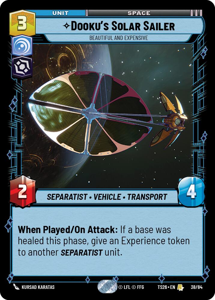 Dooku's Solar Sailer - Beautiful and Expensive (38/84) (38/84) [Twin Suns] - The Mythic Store | 24h Order Processing