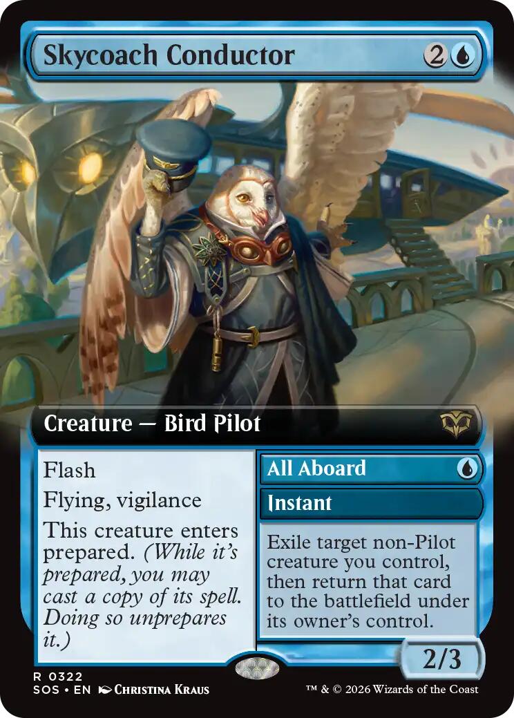 Skycoach Conductor (Extended Art) [Secrets of Strixhaven] - The Mythic Store | 24h Order Processing