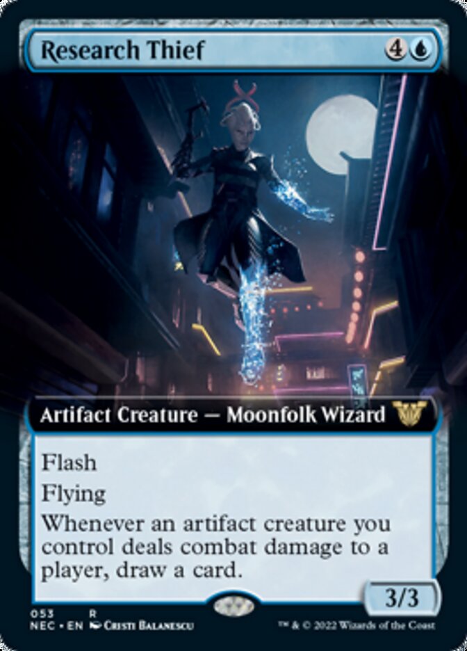 Research Thief (Extended Art) [Kamigawa: Neon Dynasty Commander] - The Mythic Store | 24h Order Processing