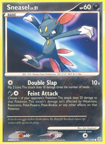 Sneasel (100/130) [Diamond & Pearl: Base Set] - The Mythic Store | 24h Order Processing