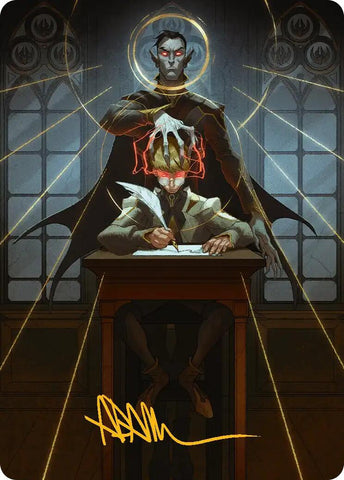 Vampiric Tutor Art Card (Gold-Stamped Signature) [Secrets of Strixhaven Art Series] - The Mythic Store | 24h Order Processing