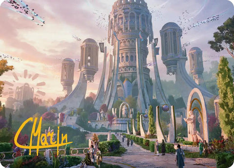 Command Tower Art Card (Gold-Stamped Signature) [Secrets of Strixhaven Art Series] - The Mythic Store | 24h Order Processing