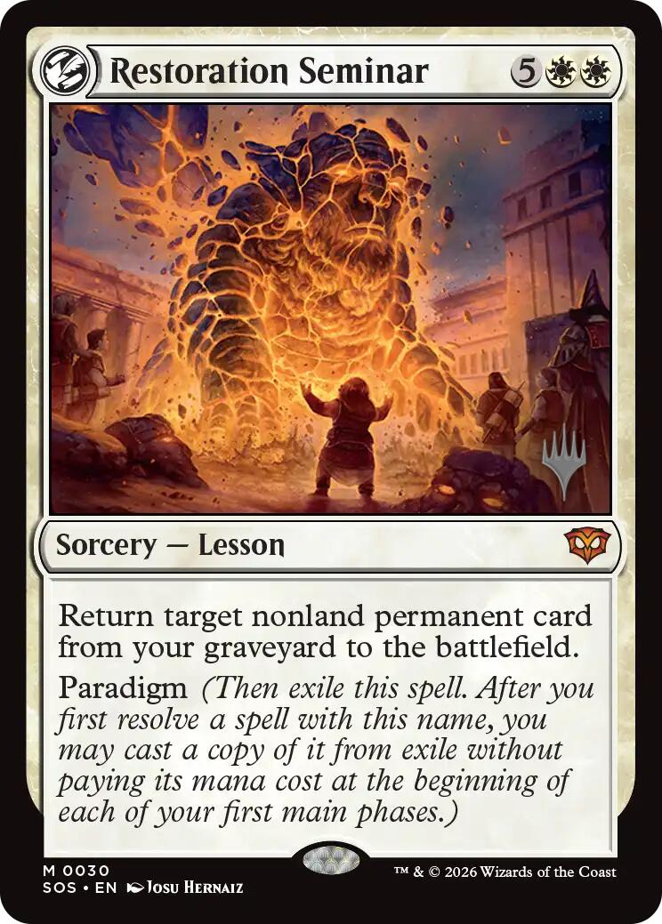 Restoration Seminar [Secrets of Strixhaven Promos] - The Mythic Store | 24h Order Processing
