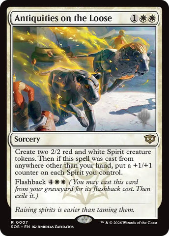 Antiquities on the Loose [Secrets of Strixhaven Promos] - The Mythic Store | 24h Order Processing