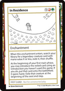 In Residence [Mystery Booster Playtest Cards] - The Mythic Store | 24h Order Processing