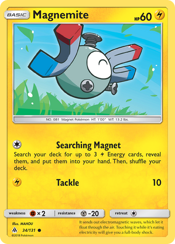 Magnemite (34/131) [Sun & Moon: Forbidden Light] - The Mythic Store | 24h Order Processing