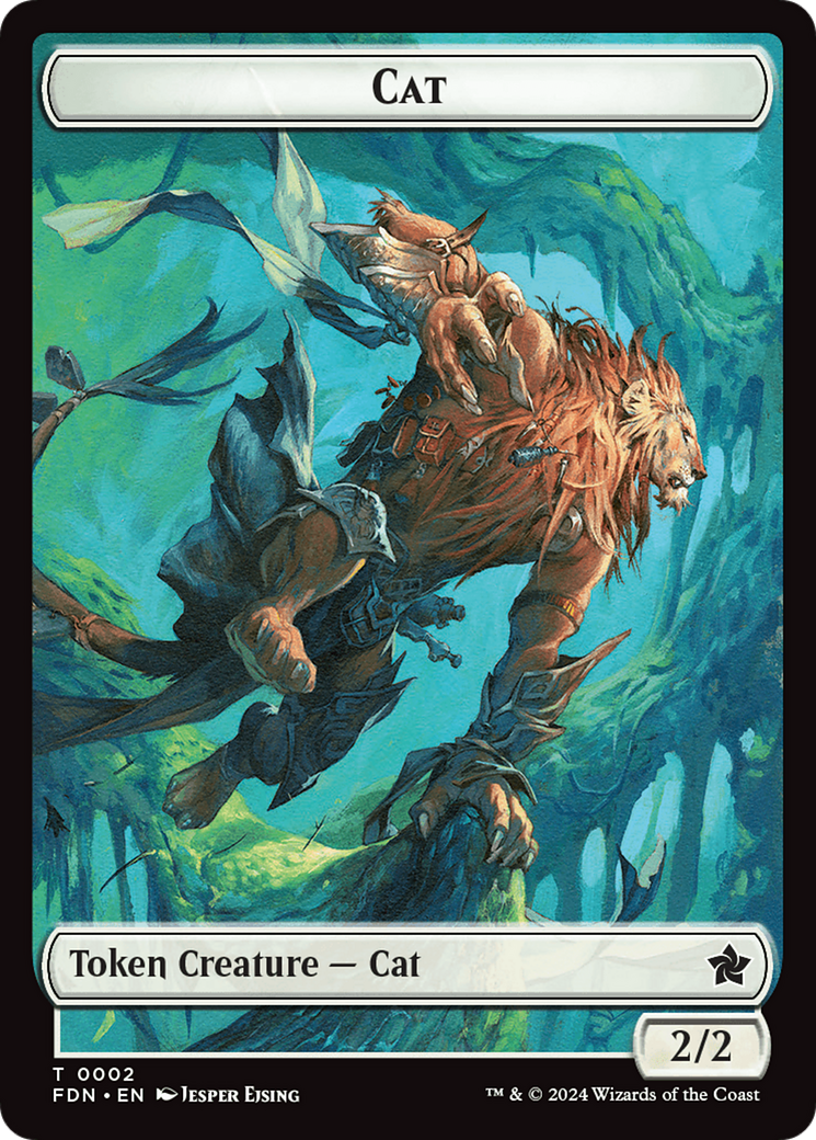 Cat (0001) // Cat (0002) Doubled-Sided Token [Foundations Tokens] - The Mythic Store | 24h Order Processing