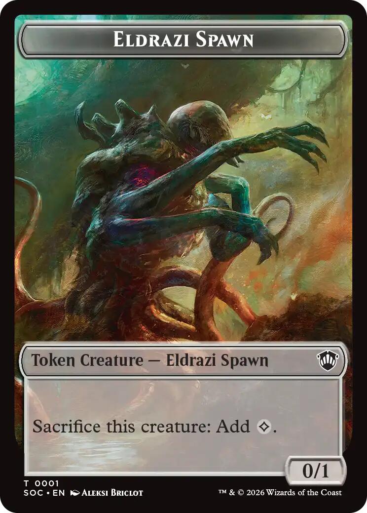 Eldrazi Spawn // Worm Double-Sided Token [Secrets of Strixhaven Commander Tokens] - The Mythic Store | 24h Order Processing