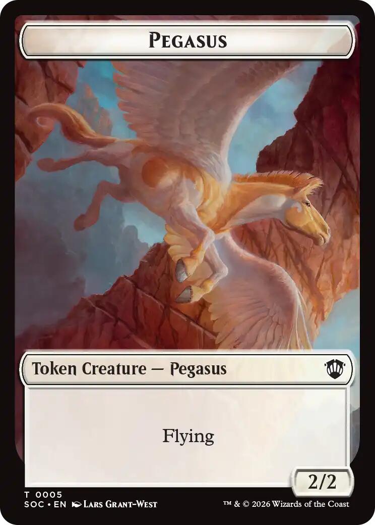 Pegasus // Inkling (0022) Double-Sided Token [Secrets of Strixhaven Commander Tokens] - The Mythic Store | 24h Order Processing