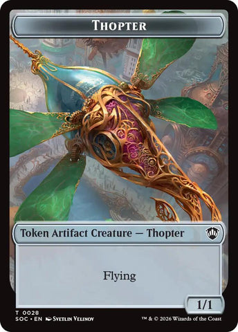Thopter // Fractal (0004) Double-Sided Token [Secrets of Strixhaven Commander Tokens] - The Mythic Store | 24h Order Processing