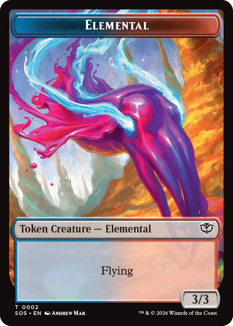 Dragon Illusion // Elemental (0002) Double-Sided Token [Secrets of Strixhaven Commander Tokens] - The Mythic Store | 24h Order Processing