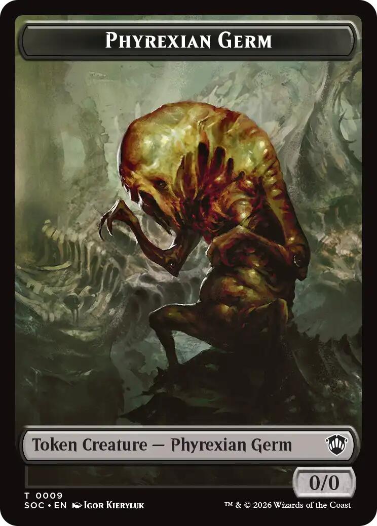 Phyrexian Germ // Thopter Double-Sided Token [Secrets of Strixhaven Commander Tokens] - The Mythic Store | 24h Order Processing