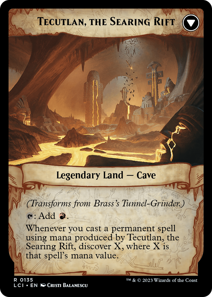 Brass's Tunnel-Grinder // Tecutlan, the Searing Rift [The Lost Caverns of Ixalan Prerelease Cards] - The Mythic Store | 24h Order Processing