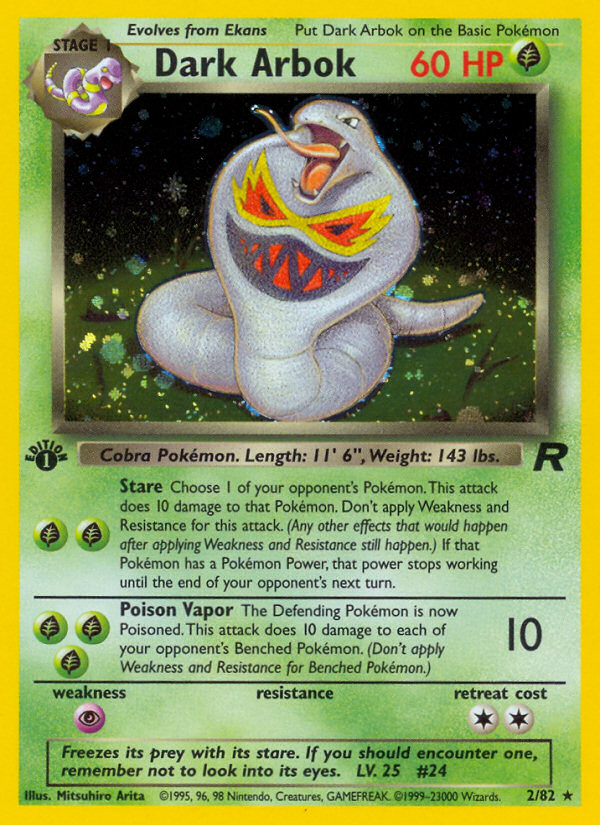 Dark Arbok (2/82) [Team Rocket 1st Edition] - The Mythic Store | 24h Order Processing
