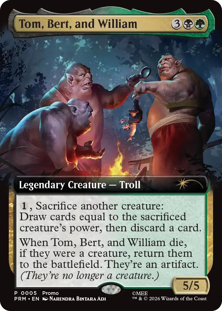 Tom, Bert, and William (Extended Art) [Media Promos] - The Mythic Store | 24h Order Processing