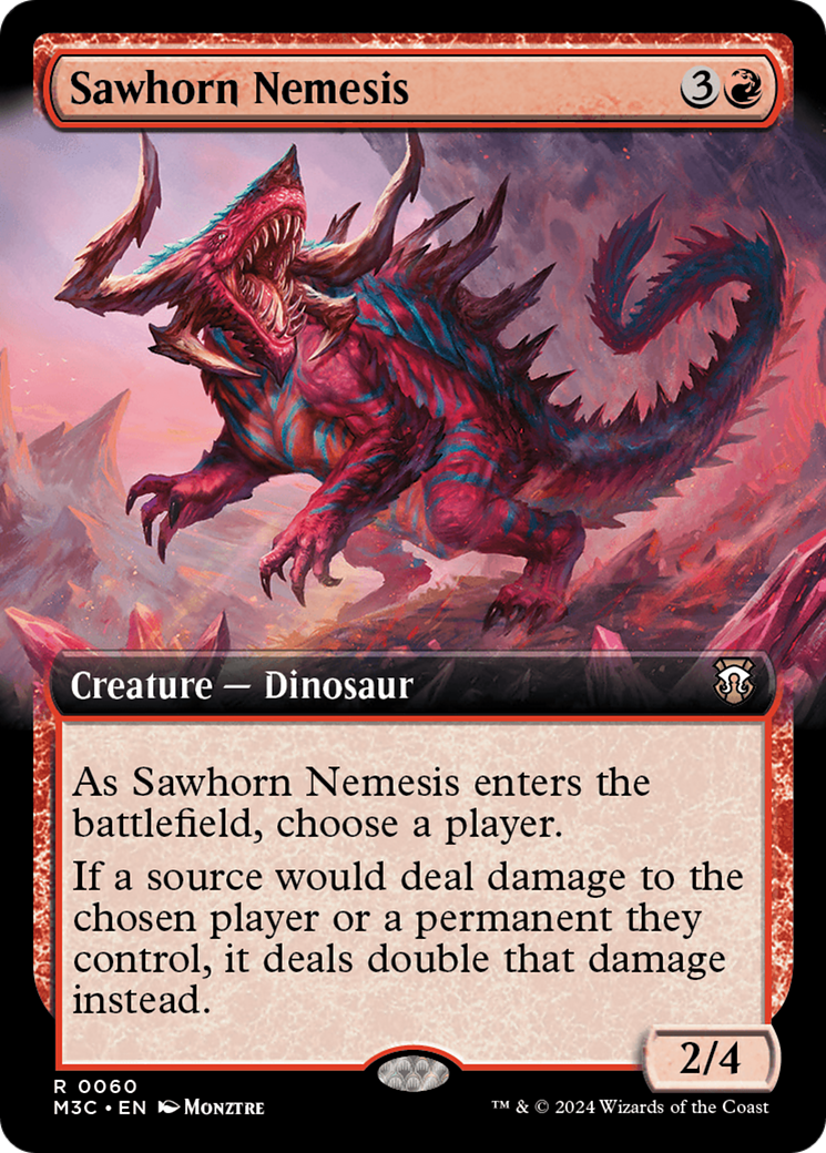 Sawhorn Nemesis (Extended Art) (Ripple Foil) [Modern Horizons 3 Commander] - The Mythic Store | 24h Order Processing