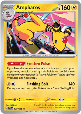 Ampharos (029/086) [Mega Evolution: Chaos Rising] - The Mythic Store | 24h Order Processing