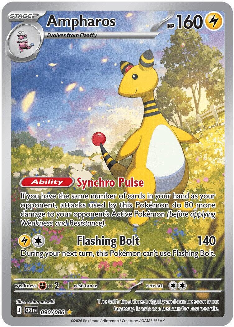 Ampharos (090/086) [Mega Evolution: Chaos Rising] - The Mythic Store | 24h Order Processing
