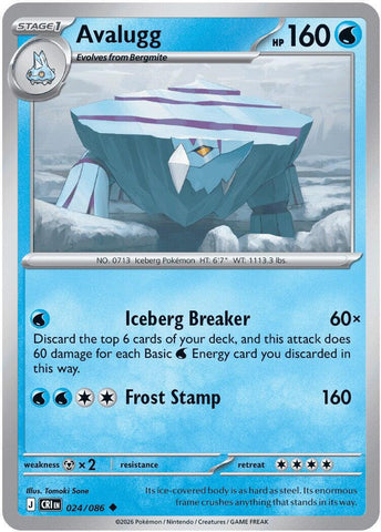 Avalugg (024/086) [Mega Evolution: Chaos Rising] - The Mythic Store | 24h Order Processing
