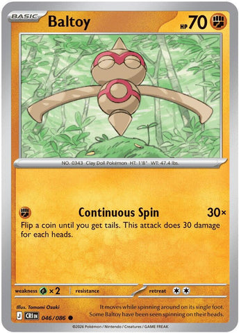 Baltoy (046/086) [Mega Evolution: Chaos Rising] - The Mythic Store | 24h Order Processing