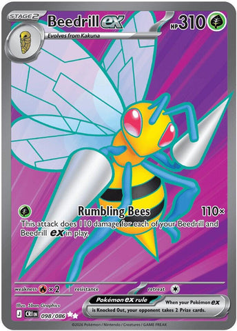 Beedrill ex (098/086) [Mega Evolution: Chaos Rising] - The Mythic Store | 24h Order Processing