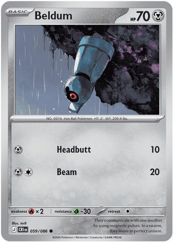 Beldum (059/086) [Mega Evolution: Chaos Rising] - The Mythic Store | 24h Order Processing