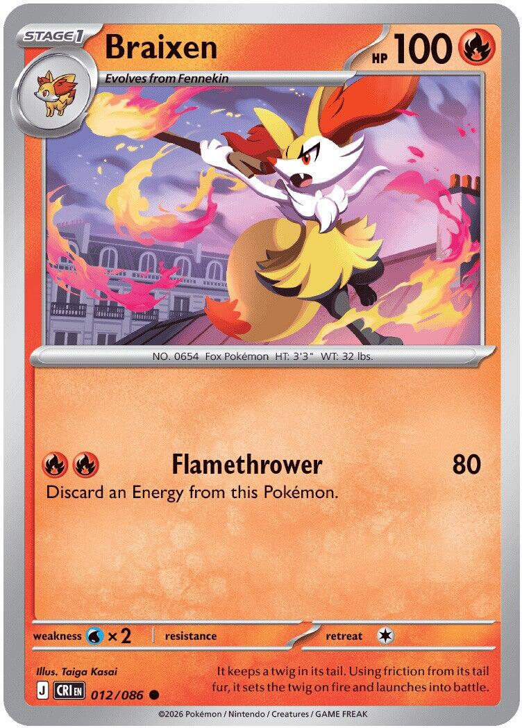 Braixen (012/086) [Mega Evolution: Chaos Rising] - The Mythic Store | 24h Order Processing