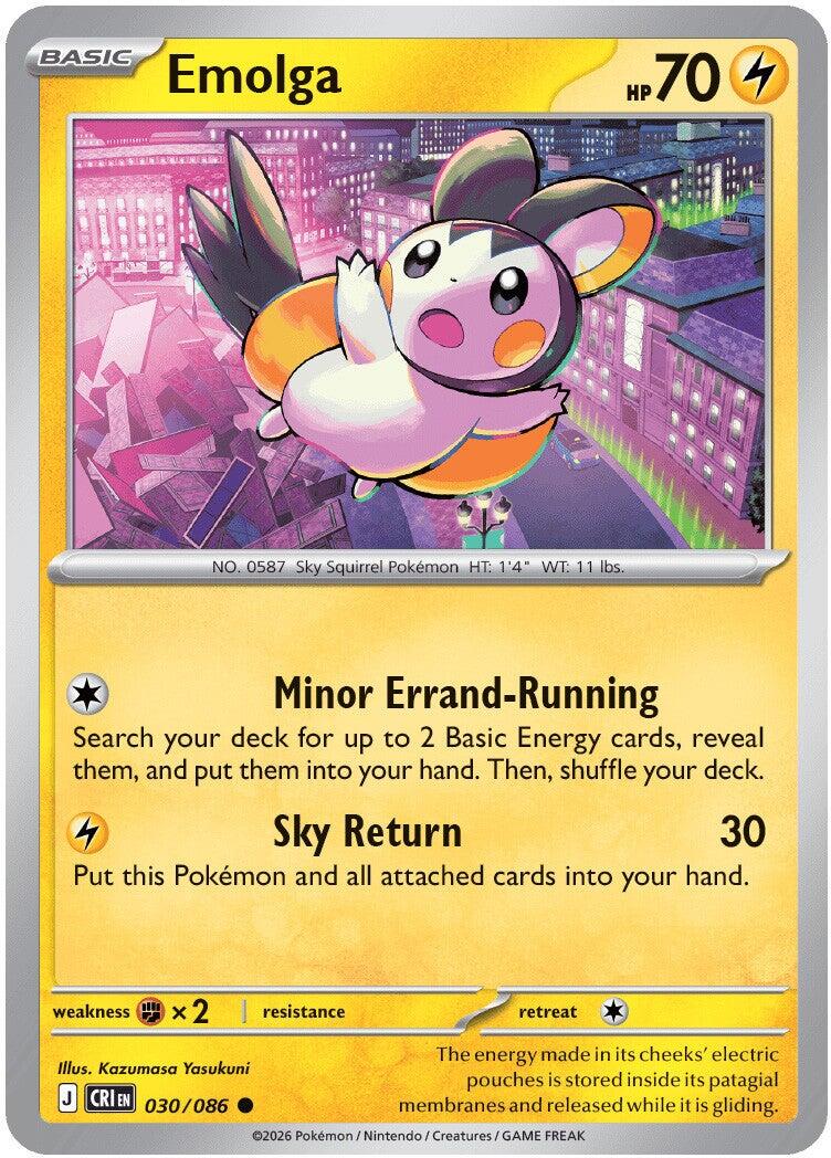 Emolga (030/086) [Mega Evolution: Chaos Rising] - The Mythic Store | 24h Order Processing