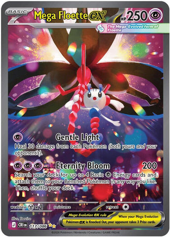 Mega Floette ex (117/086) [Mega Evolution: Chaos Rising] - The Mythic Store | 24h Order Processing