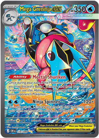 Mega Greninja ex (116/086) [Mega Evolution: Chaos Rising] - The Mythic Store | 24h Order Processing