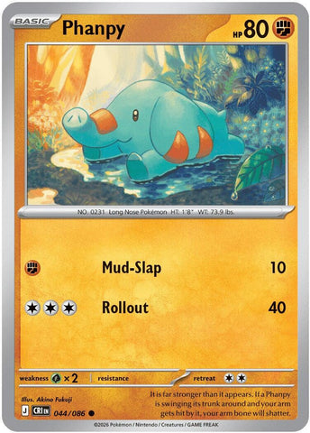 Phanpy (044/086) [Mega Evolution: Chaos Rising] - The Mythic Store | 24h Order Processing