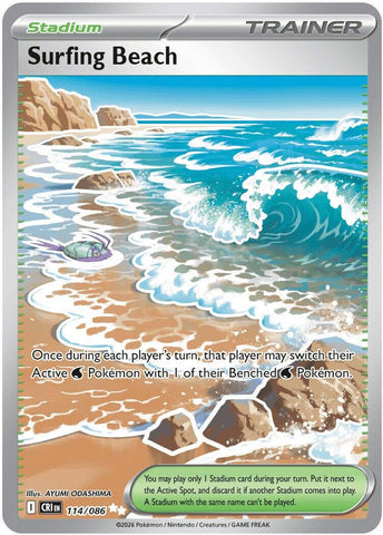 Surfing Beach (114/086) [Mega Evolution: Chaos Rising] - The Mythic Store | 24h Order Processing