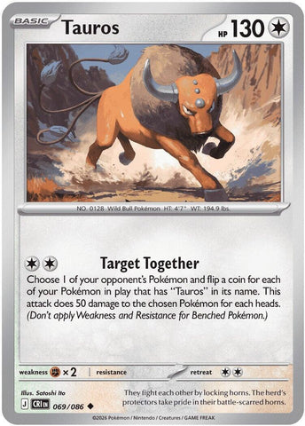 Tauros (069/086) [Mega Evolution: Chaos Rising] - The Mythic Store | 24h Order Processing