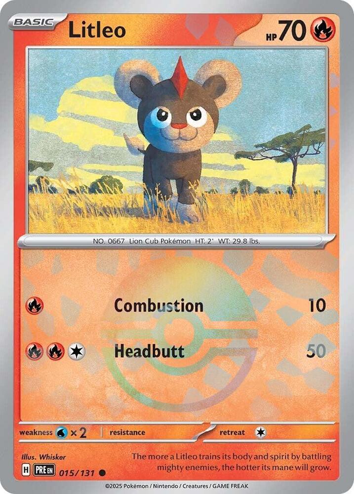 Litleo (015/131) (Poke Ball Pattern) [Scarlet & Violet: Prismatic Evolutions] - The Mythic Store | 24h Order Processing