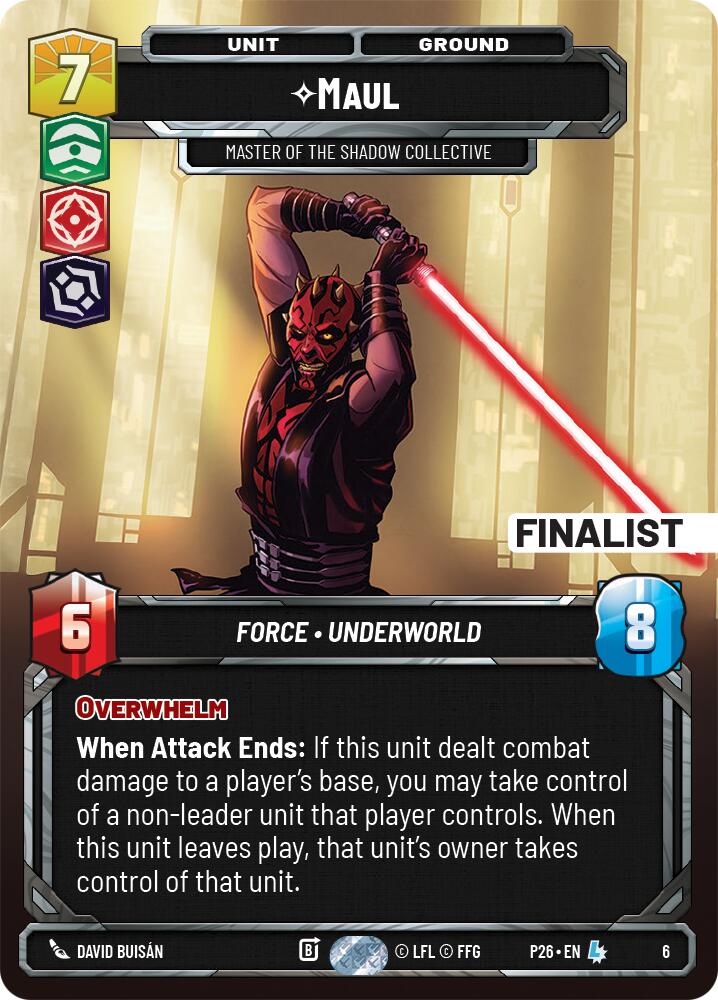 Maul - Master of the Shadow Collective (6) (Finalist) (6) [Organized Play Promos] - The Mythic Store | 24h Order Processing