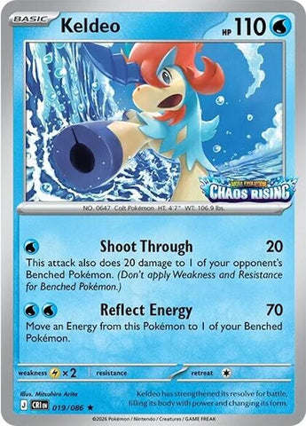 Keldeo (019/086) (Chaos Rising Stamped) [Miscellaneous Cards] - The Mythic Store | 24h Order Processing