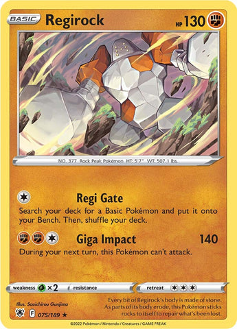 Regirock (075/189) [Sword & Shield: Astral Radiance] - The Mythic Store | 24h Order Processing