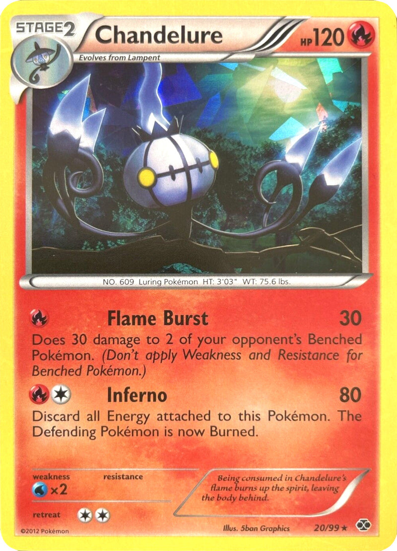 Chandelure (20/99) (Cracked Ice Holo) [Black & White: Next Destinies] - The Mythic Store | 24h Order Processing