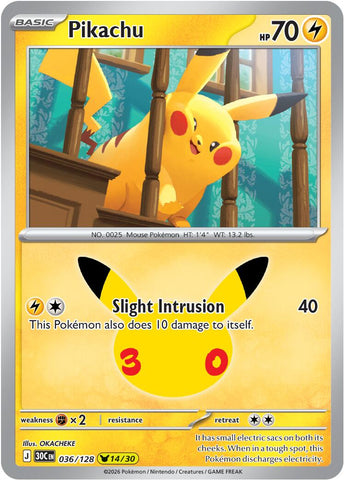Pikachu (036/128) [Mega Evolution: 30th Celebration] - The Mythic Store | 24h Order Processing