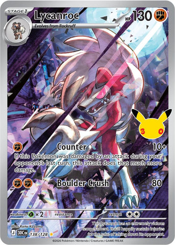 Lycanroc (138/128) [Mega Evolution: 30th Celebration] - The Mythic Store | 24h Order Processing